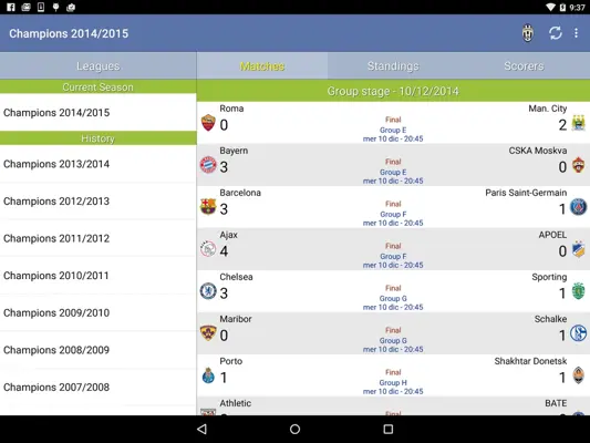 Champions League android App screenshot 5